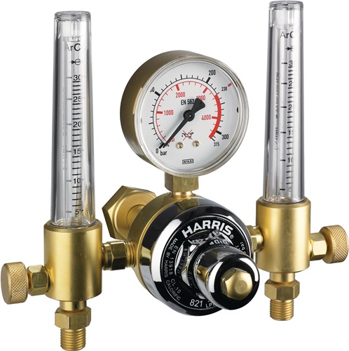 Flaschendruckminderer Modell 821, Doppelflowmeter
