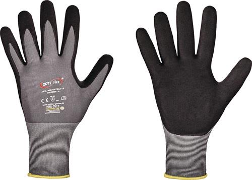Handschuh OPTIMATE Gr.12 grau/schwarz EN 420/EN 388 PSA II OPTIFLEX