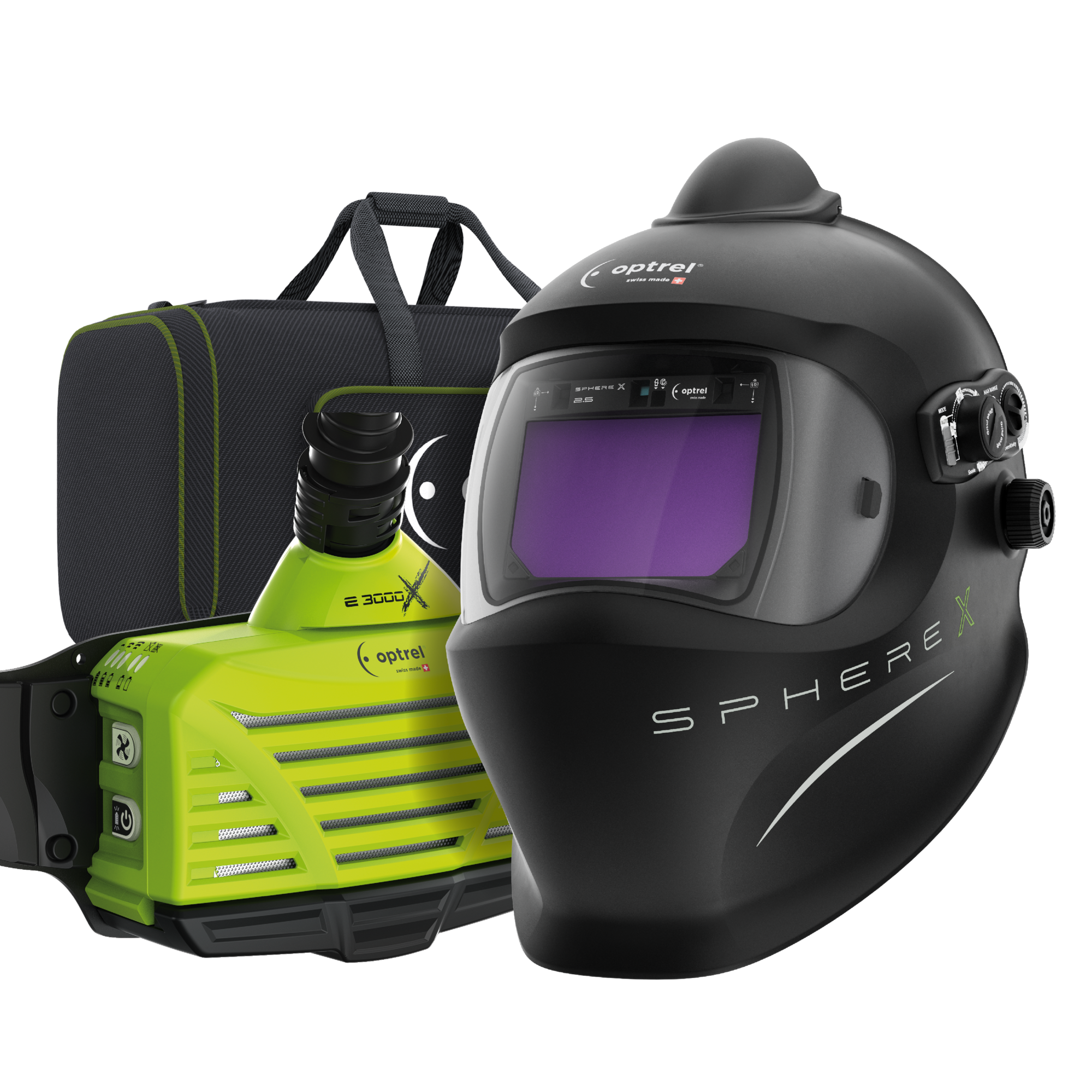 Frischluftautomatikschweisshelm sphereX 2.5 mit e3000X - Ready to Weld Package