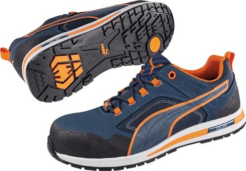 Sicherheitsschuh Crosstwist LOW Gr.45 blau/orange S3 HRO SRC EN20345 Leder PUMA