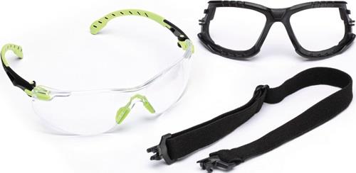 Schutzbrille Solus 1000-Set EN 166,EN 170,EN 172 Bügel grün,Scheibe klar PC 3M