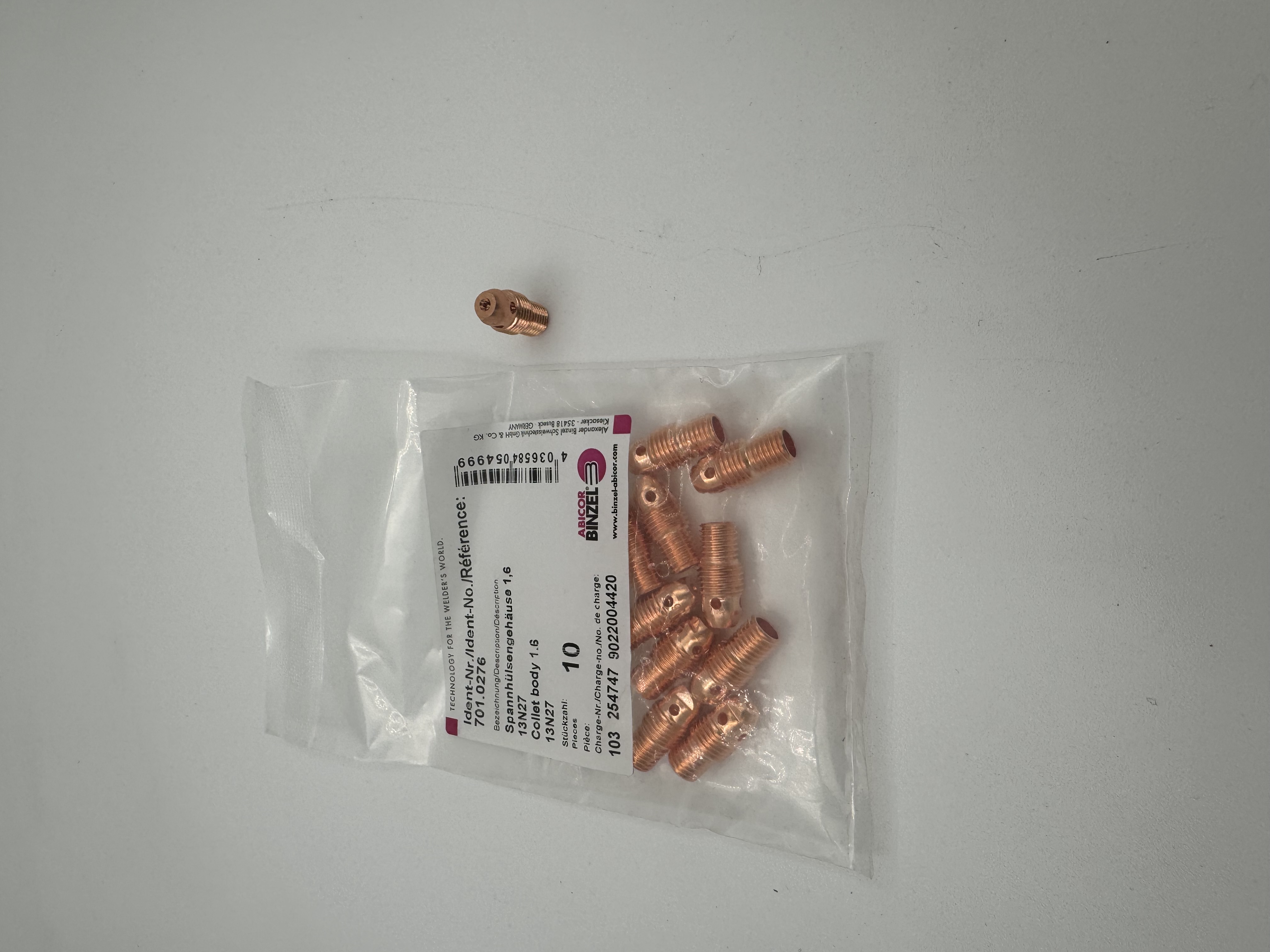 Spannhülsengehäuse Standard 1,6 mm für Abitig Grip 9/20