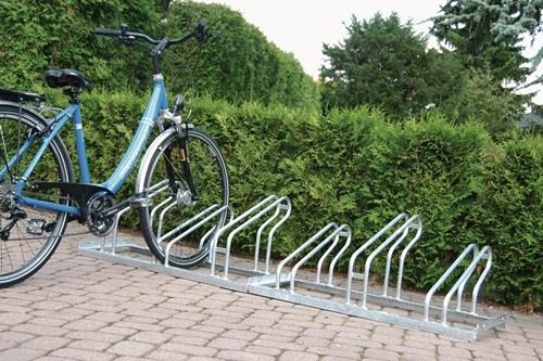 Fahrradbügelparker 1-s.90Grad verz.Anz.Radstände 5 z.Schr.zerlegt