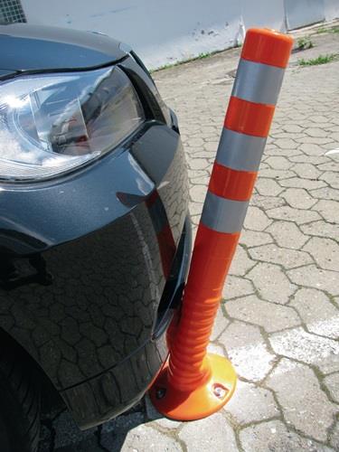 Sperrpfosten Kunststoff orange/weiß Ø 80 mm