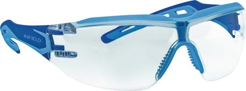 Schutzbrille Protor EN 166 Fassung:blau Scheibe:klar PC INFIELD SAFETY
