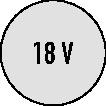 Akkuspannung 18 Volt