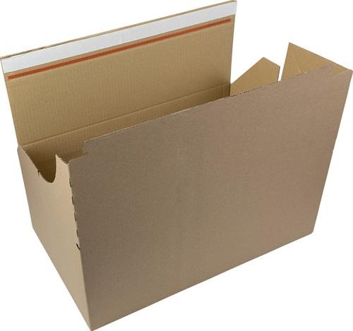 Automatikkarton Wellpappe L420xB290xH190mm einwellig braun