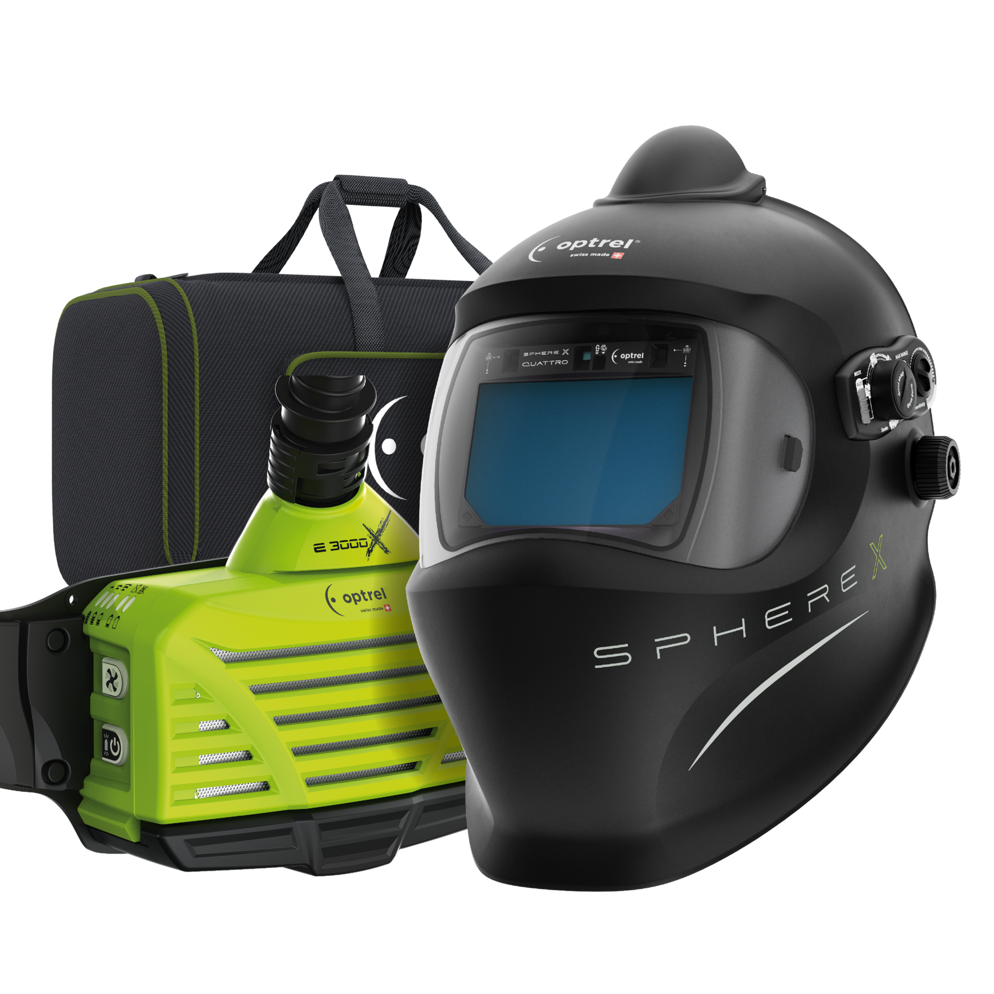 Frischluftautomatikschweißhelm sphereX quattro mit e3000X
