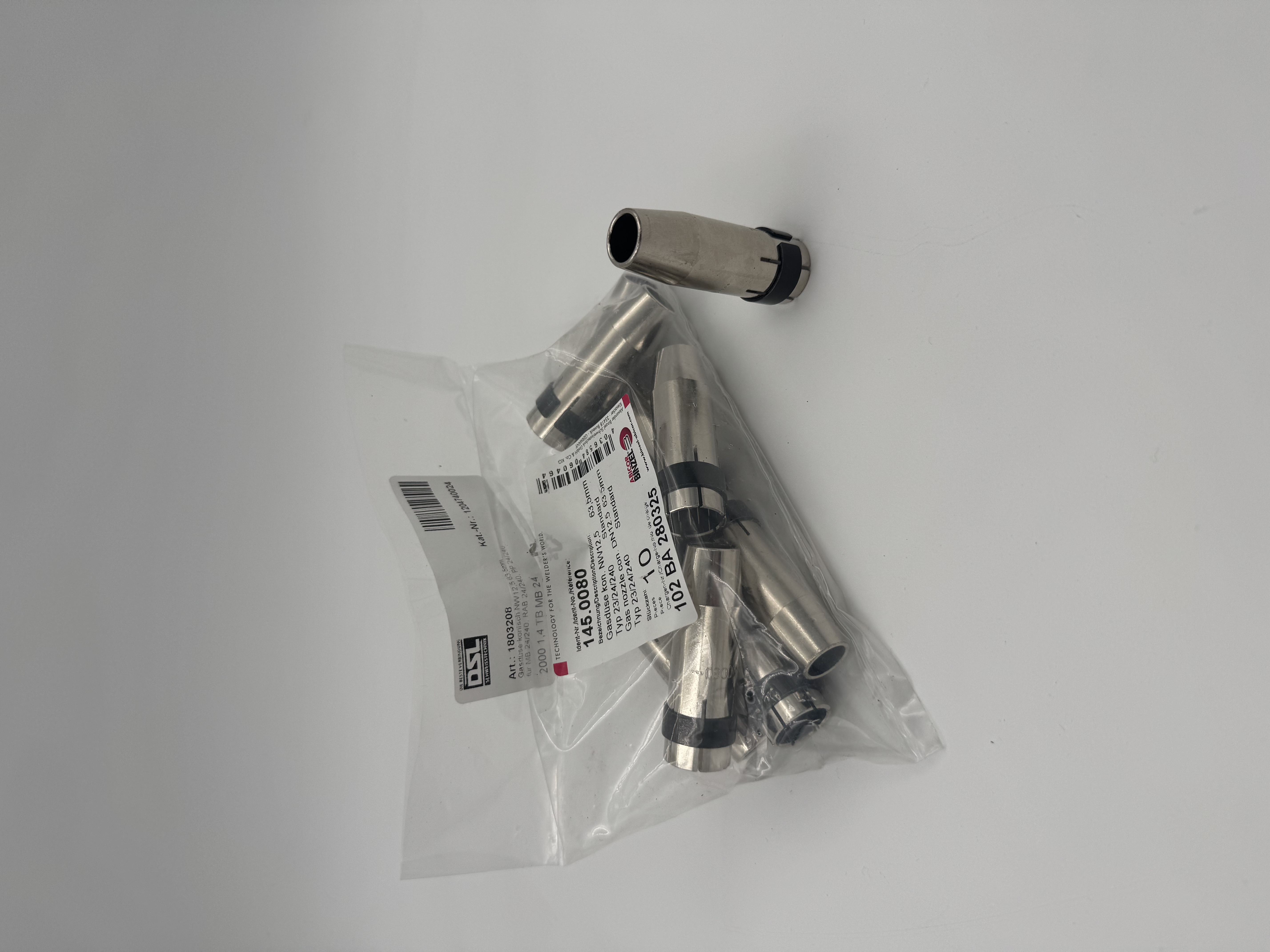 Gasdüse konisch NW12,5 63,5mm für MB 24/240, RAB 24/240, PP 24/240