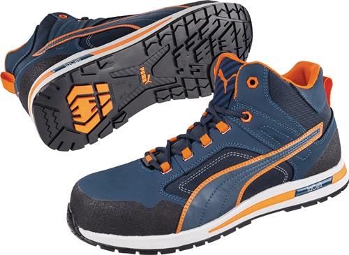 Sicherheitsstiefel Crosstwist MID Gr.42 blau/orange S3 HRO SRC DIN EN20345