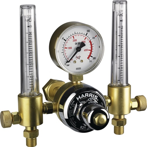 Flaschendruckminderer Modell 821, Doppelflowmeter