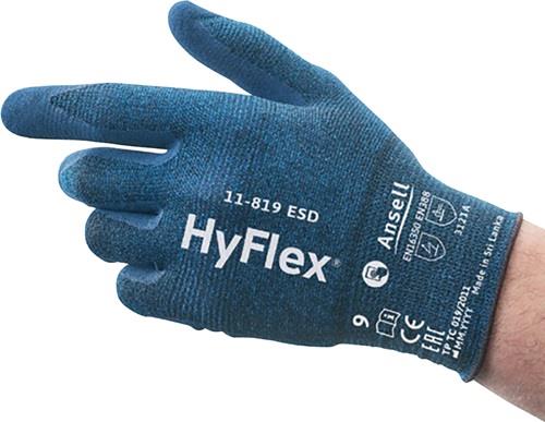 Handschuhe HyFlex 11-819 ESD Gr.8 blau EN 388,EN 16350 PSA II ANSELL